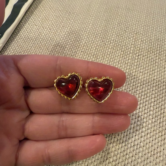 Lele Sadoughi Candy Heart Stud Earrings - Picture 2 of 3